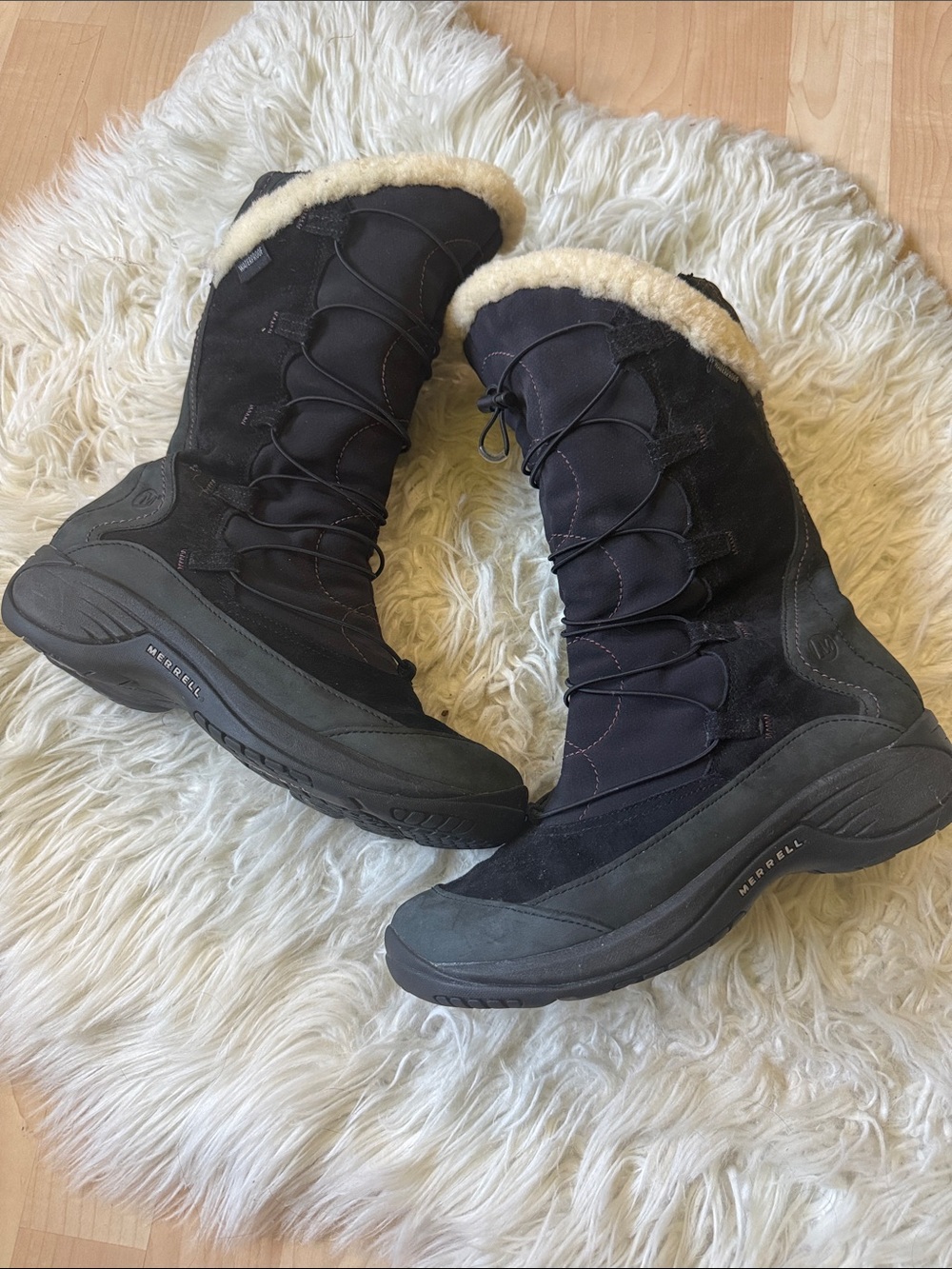 Merrell Encore Apex Black Waterproof Boots 9 - Picture 2 of 8